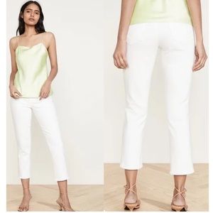 L’AGENCE Nadia High Rise Crop Straight Jean in Blanc